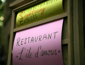 Schild: Restaurant L'ile d'amour